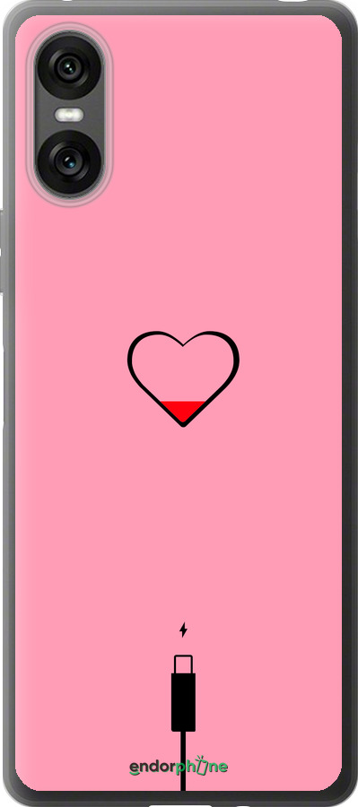Силиконовый чехол Подзарядка сердца1 для Sony Xperia 10 VI - 4275u-3976 изображение 