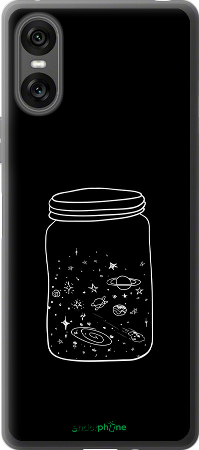 Силиконовый чехол Космос в банке для Sony Xperia 10 VI - 4297u-3976 изображение 