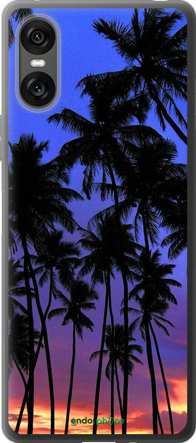 Силиконовый чехол Пальмы для Sony Xperia 10 VI - 4324u-3976 изображение 