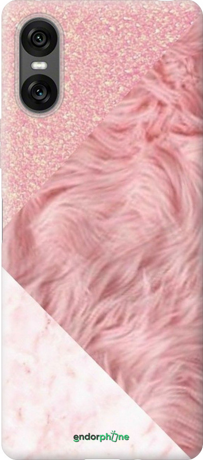 Силиконовый чехол Розовые текстуры для Sony Xperia 10 VI - 4343u-3976 изображение 