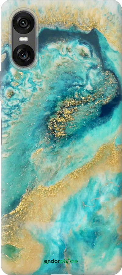 Силиконовый чехол Green marble для Sony Xperia 10 VI - 4365u-3976 изображение 