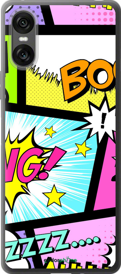 Силиконовый чехол Комикс 1 для Sony Xperia 10 VI - 4407u-3976 изображение 