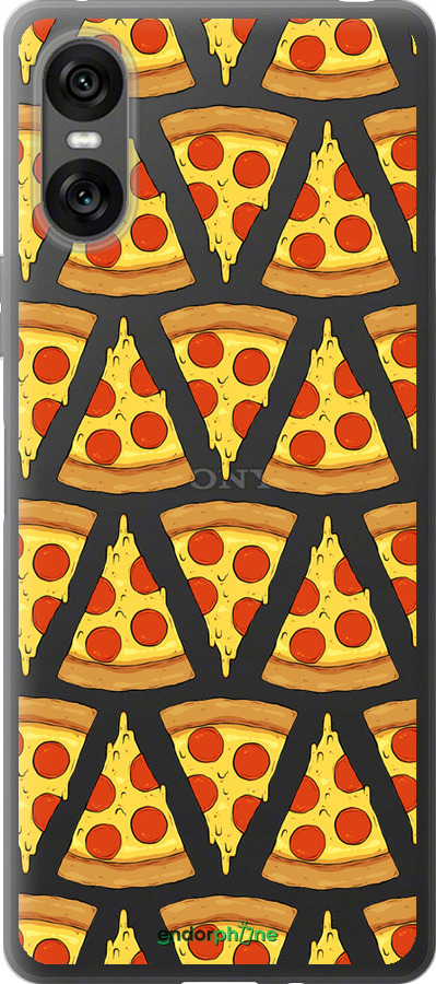 Силиконовый чехол Пицца для Sony Xperia 10 VI - 4408u-3976 изображение 