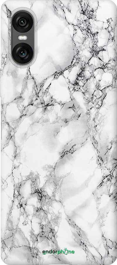 Силіконовий чехол Мармур білий для Sony Xperia 10 VI - 4480u-3976 изображение 