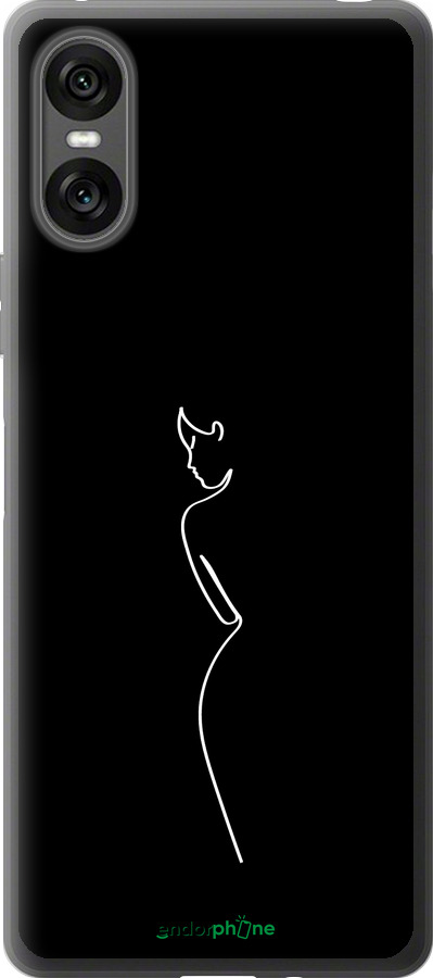 Силиконовый чехол Силуэт1 для Sony Xperia 10 VI - 4590u-3976 изображение 