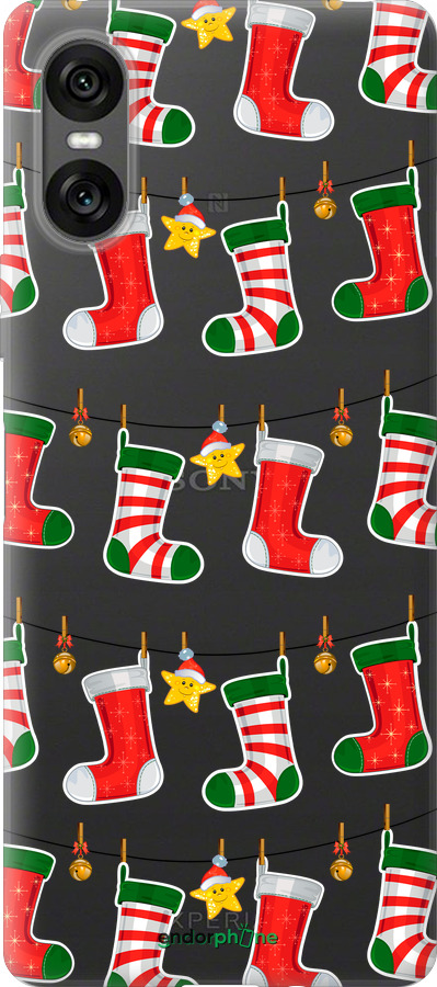 Силиконовый чехол Новогодний 9 для Sony Xperia 10 VI - 4622u-3976 изображение 