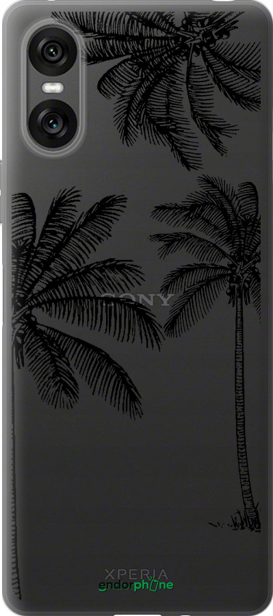 Силиконовый чехол Пальмы1 для Sony Xperia 10 VI - 4634u-3976 изображение 