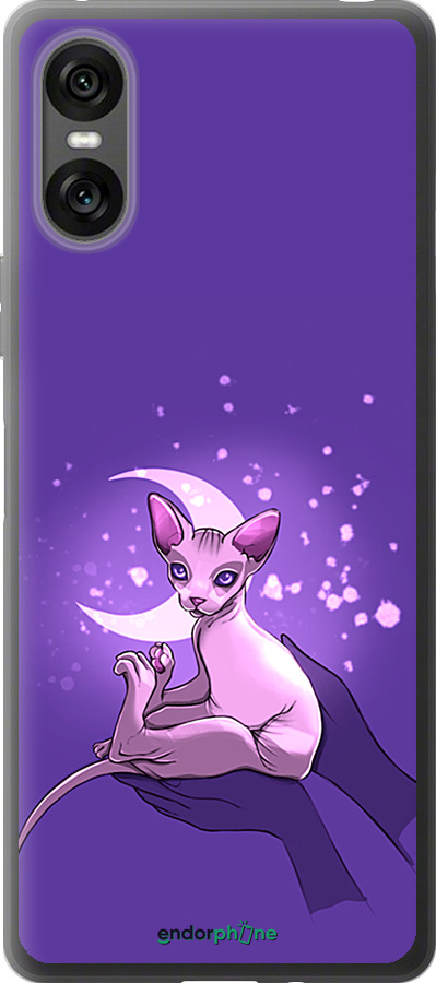 Силиконовый чехол Кот2 для Sony Xperia 10 VI - 4676u-3976 изображение 