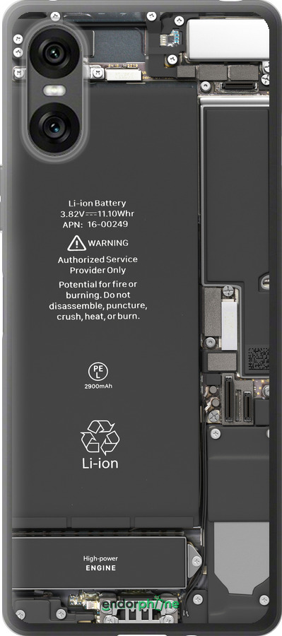 Силиконовый чехол Детали смартфона для Sony Xperia 10 VI - 5487u-3976 изображение 