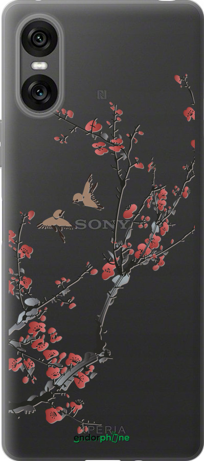 Силиконовый чехол Сакура v2 для Sony Xperia 10 VI - 5538u-3976 изображение 