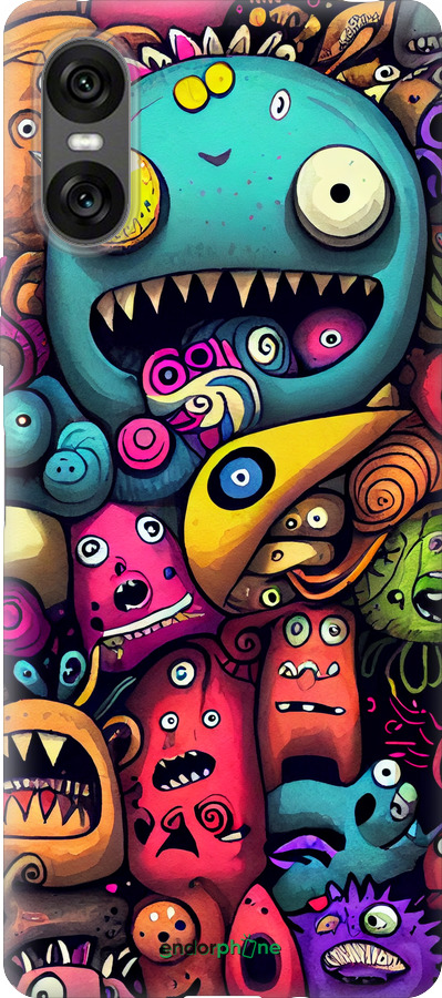 Силиконовый чехол Cмешные монстры для Sony Xperia 10 VI - 5549u-3976 изображение 