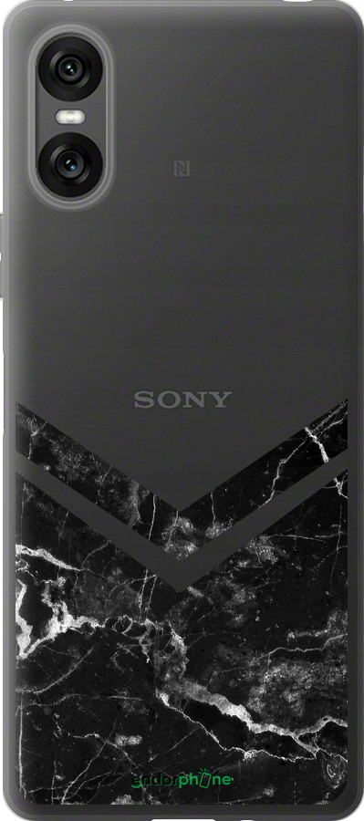 Силиконовый чехол Мраморный шеврон для Sony Xperia 10 VI - 5570u-3976 изображение 