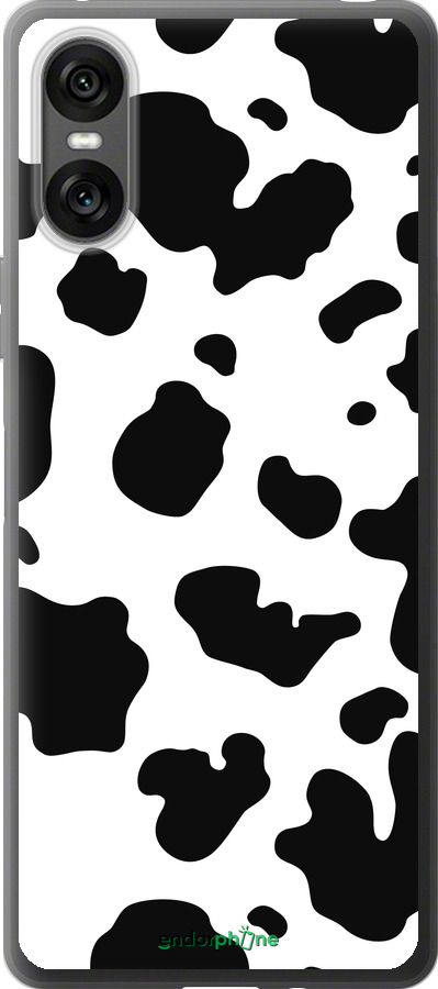 Силиконовый чехол Шкура коровы для Sony Xperia 10 VI - 5576u-3976 изображение 