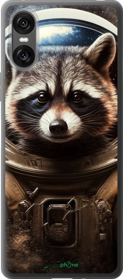 Силиконовый чехол Raccoon austronaut для Sony Xperia 10 VI - 5581u-3976 изображение 