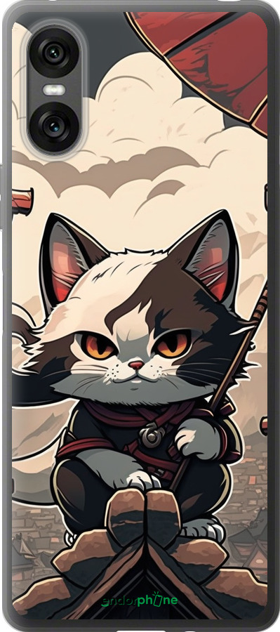 Силіконовий чехол Японія - кіт на даху для Sony Xperia 10 VI - 5582u-3976 изображение 