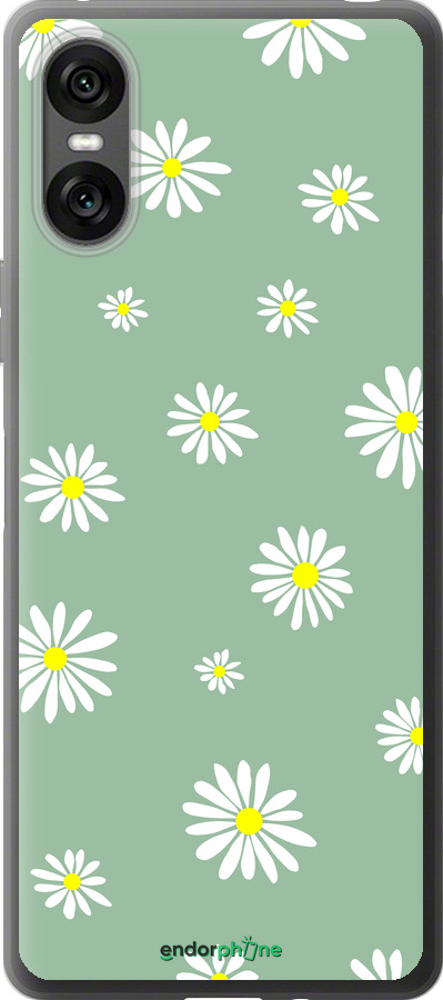 Силиконовый чехол Ромашки v4 для Sony Xperia 10 VI - 5603u-3976 изображение 