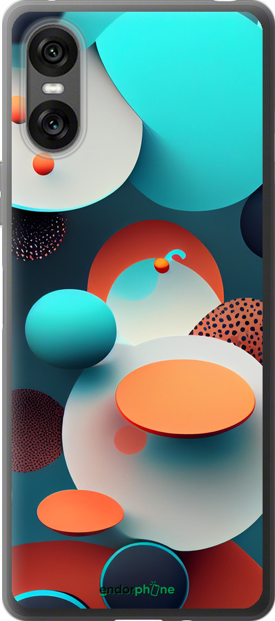 Силиконовый чехол Горошек абстракция для Sony Xperia 10 VI - 5608u-3976 изображение 