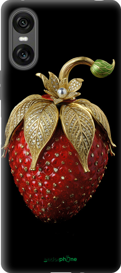 Силіконовий чехол Полуниця v3 для Sony Xperia 10 VI - 5638u-3976 изображение 