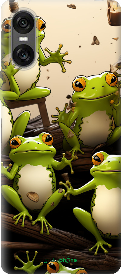 Силіконовий чехол Жабки для Sony Xperia 10 VI - 5656u-3976 изображение 