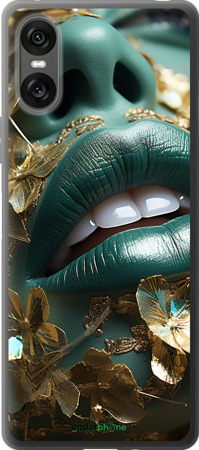 Силиконовый чехол Губы 2 для Sony Xperia 10 VI - 5667u-3976 изображение 