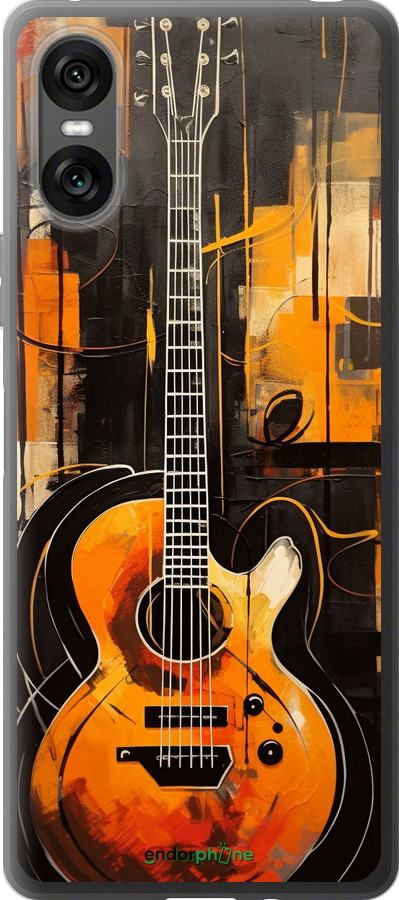 Силиконовый чехол Чехол для телефона Оранжевая Гитара для Sony Xperia 10 VI - 5934u-3976 изображение 