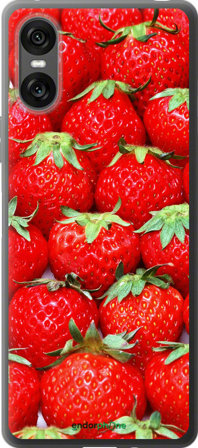 Силиконовый чехол Клубника для Sony Xperia 10 VI - 6020u-3976 изображение 