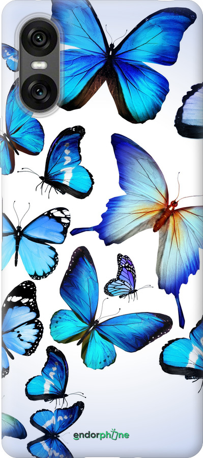 Силиконовый чехол Бабочки для Sony Xperia 10 VI - 6023u-3976 изображение 