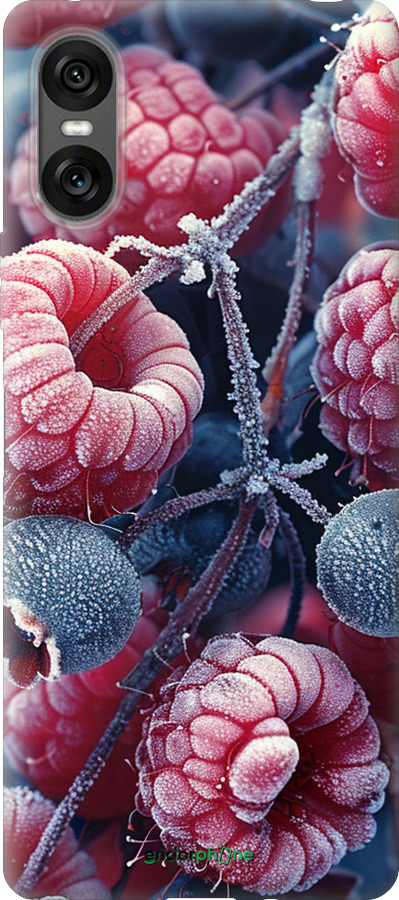 Силиконовый чехол Морозные ягоды для Sony Xperia 10 VI - 6033u-3976 изображение 