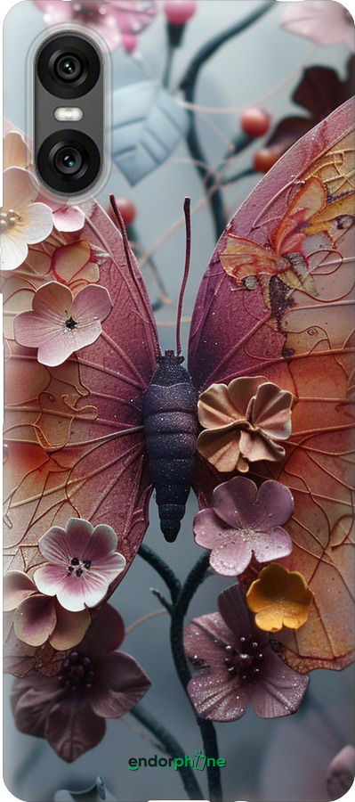 Силиконовый чехол Fairy Butterfly для Sony Xperia 10 VI - 6048u-3976 изображение 
