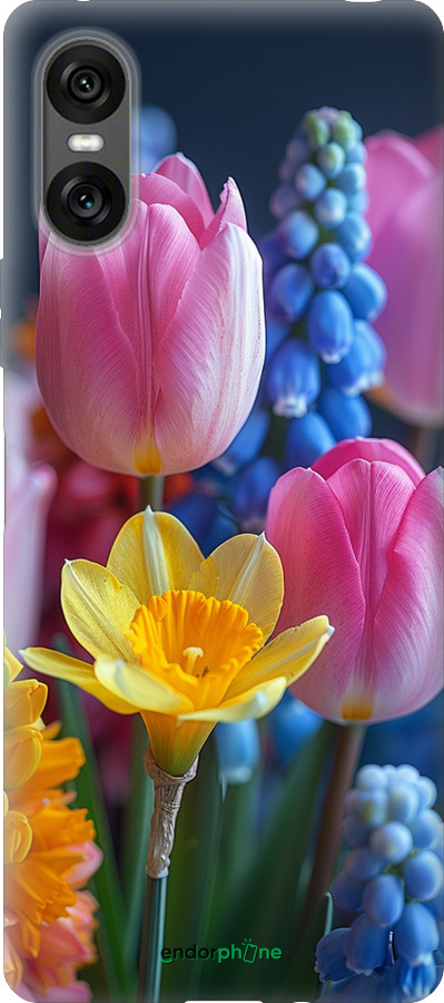 Силиконовый чехол Весенние цветы для Sony Xperia 10 VI - 6058u-3976 изображение 