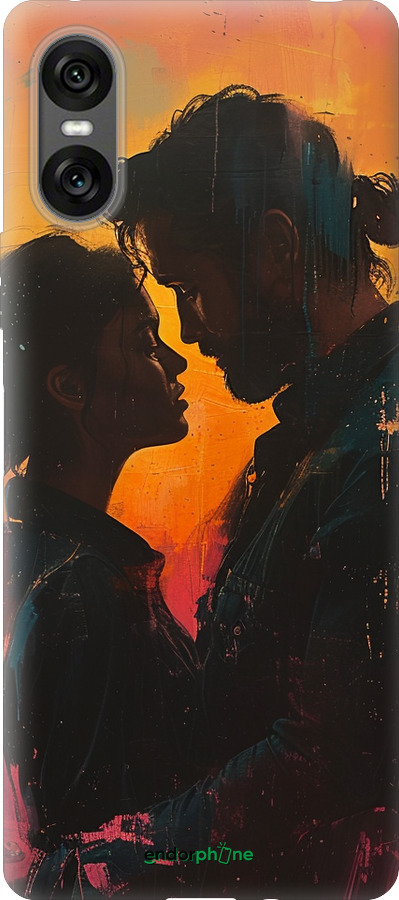 Силиконовый чехол Любовь на полотне для Sony Xperia 10 VI - 6067u-3976 изображение 