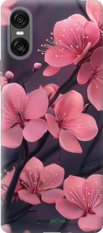 Силиконовый чехол Пурпурная сакура для Sony Xperia 10 VI - 6075u-3976 изображение 