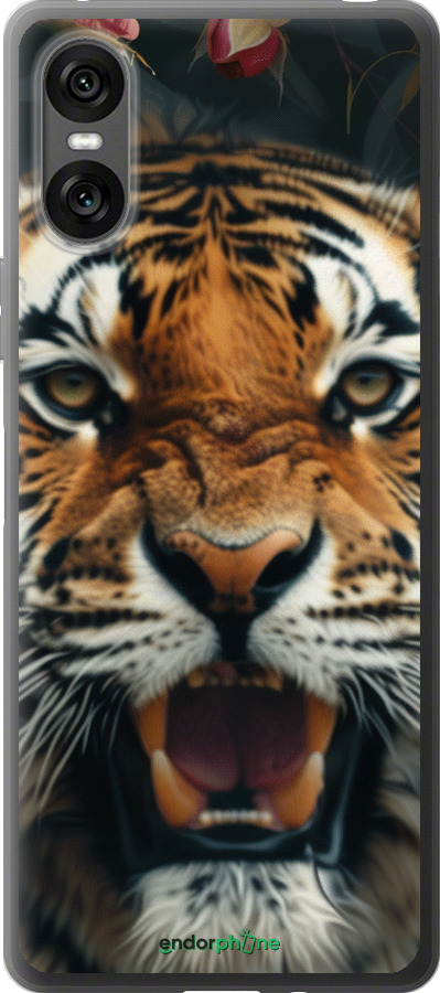 Силиконовый чехол Тигровое величие для Sony Xperia 10 VI - 6080u-3976 изображение 