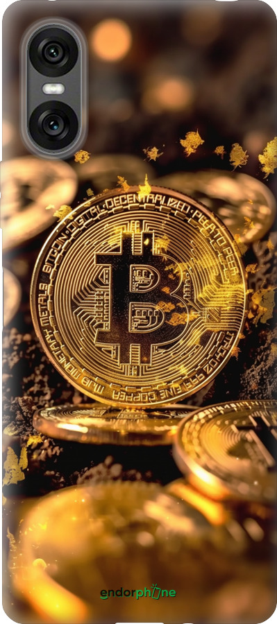 Силиконовый чехол Золотая лихорадка биткойна для Sony Xperia 10 VI - 6089u-3976 изображение 
