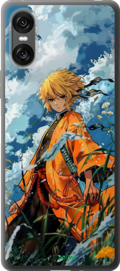 Силиконовый чехол Zenitsu Agatsuma для Sony Xperia 10 VI - 6117u-3976 изображение 