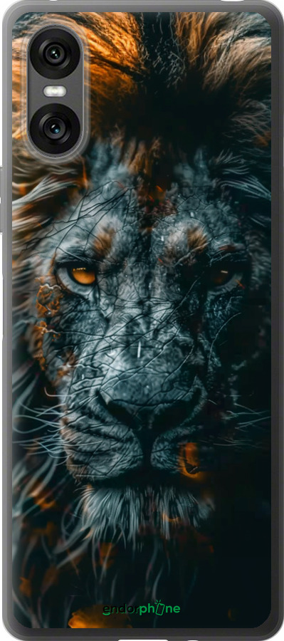 Силиконовый чехол Лев в сумерках для Sony Xperia 10 VI - 6154u-3976 изображение 