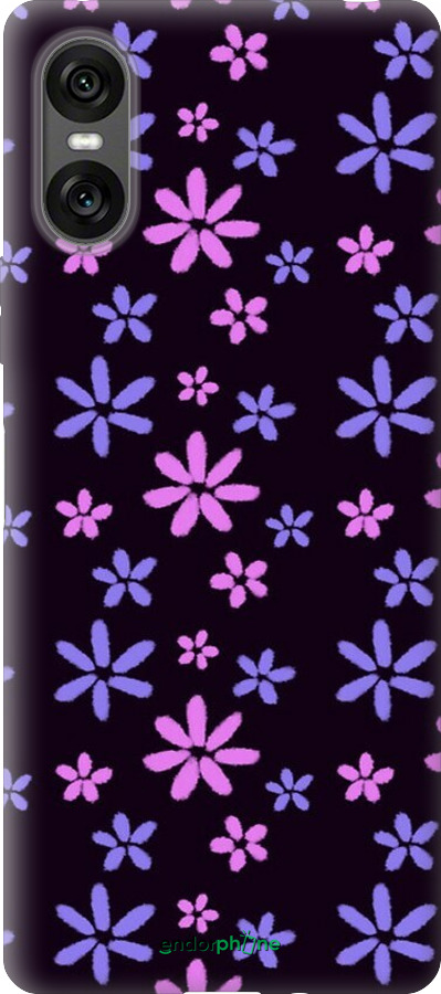 Силиконовый чехол с  цветами для Sony Xperia 10 VI - 6258u-3976 изображение 