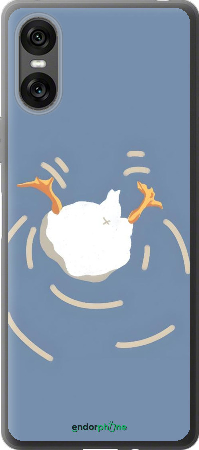 Силіконовий чехол Гусь ныряет для Sony Xperia 10 VI - 6275u-3976 изображение 