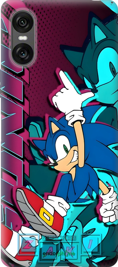 Силиконовый чехол Соник для Sony Xperia 10 VI - 6284u-3976 изображение 