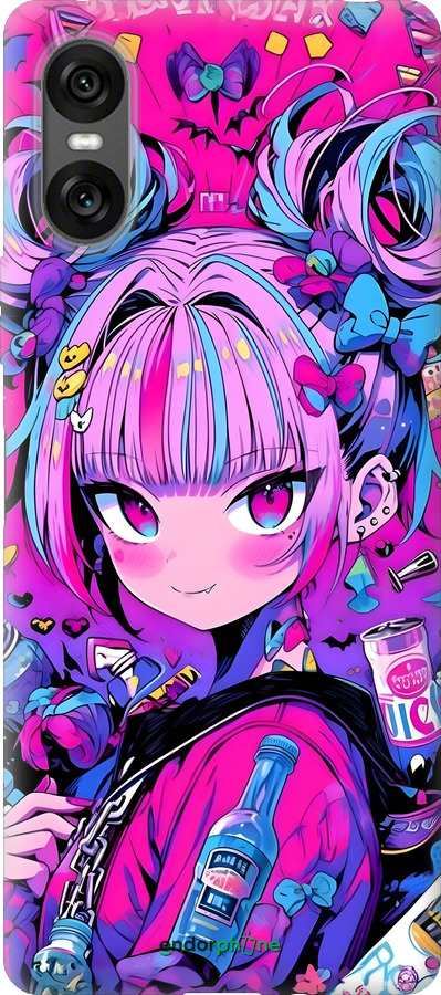 Силиконовый чехол Аниме милаха для Sony Xperia 10 VI - 6314u-3976 изображение 