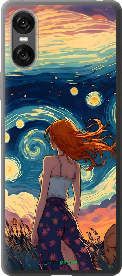 Силіконовий чехол Дівчина Арт для Sony Xperia 10 VI - 6325u-3976 изображение 