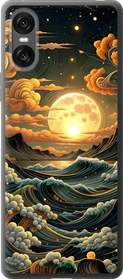 Силиконовый чехол Арт волны для Sony Xperia 10 VI - 6332u-3976 изображение 