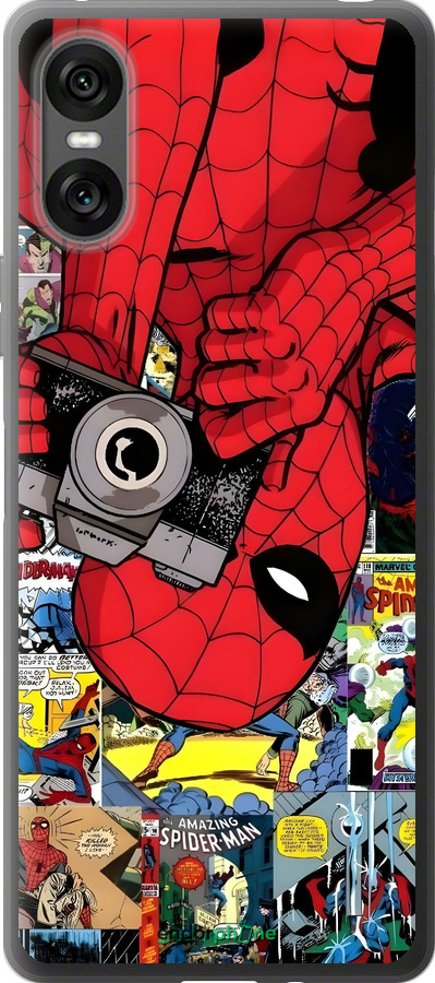 Силиконовый чехол Человек паук 2 для Sony Xperia 10 VI - 6333u-3976 изображение 