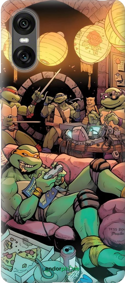 Силиконовый чехол Черепашки нинзя для Sony Xperia 10 VI - 6346u-3976 изображение 
