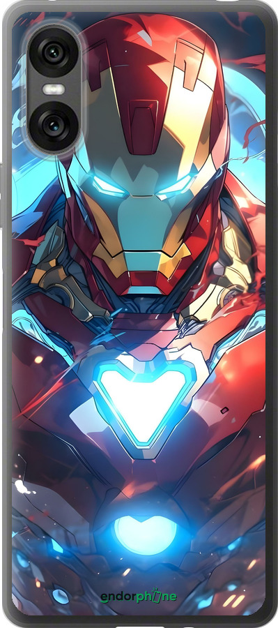 Силіконовий чехол Железный человек для Sony Xperia 10 VI - 6372u-3976 изображение 