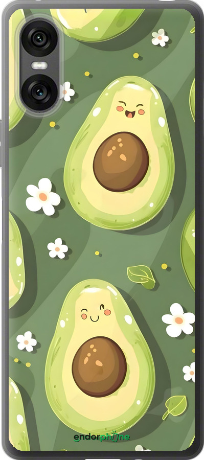 Силиконовый чехол Авокадо для Sony Xperia 10 VI - 6380u-3976 изображение 