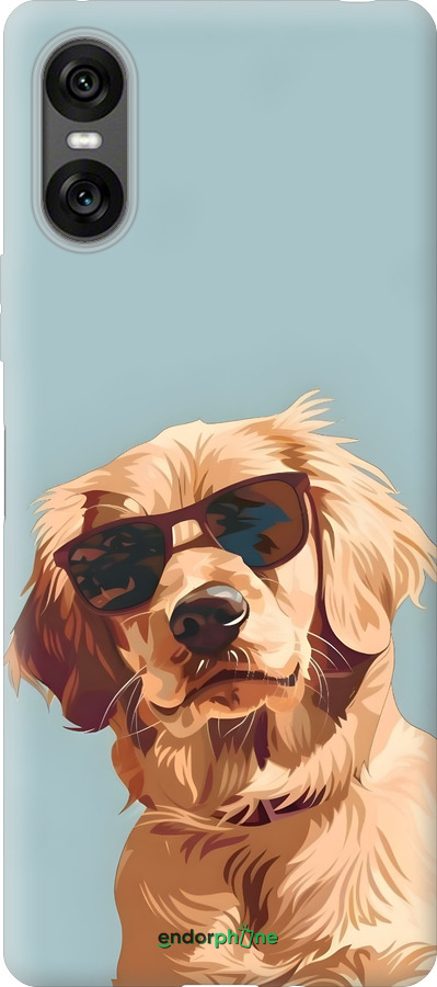 Силиконовый чехол Пес в очках для Sony Xperia 10 VI - 6381u-3976 изображение 