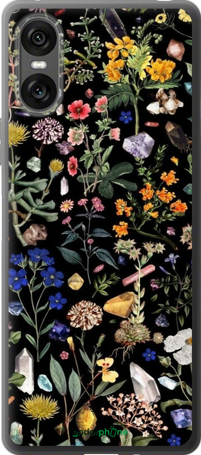 Силиконовый чехол С цветами для Sony Xperia 10 VI - 6422u-3976 изображение 