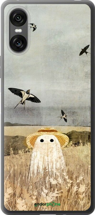 Силиконовый чехол Призрак в поле для Sony Xperia 10 VI - 6427u-3976 изображение 