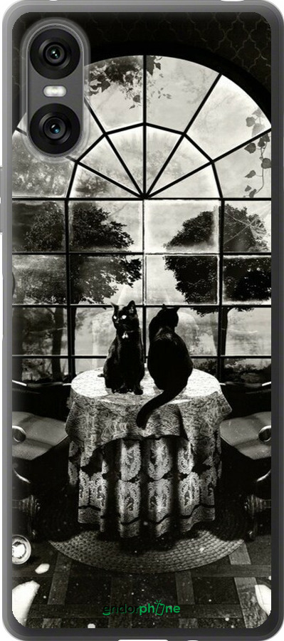 Силиконовый чехол Череп и коты для Sony Xperia 10 VI - 6432u-3976 изображение 